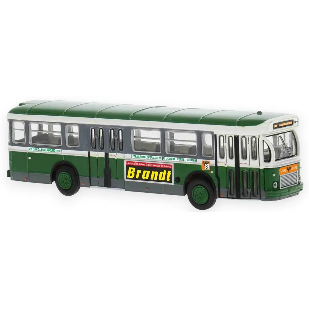 Autobus Saviem SC10, 0-4-4, RATP ligne 81 (Gare du Luxembourg - Porte de Saint Ouen) Ligne Pilote - Sai 4365 - HO 1/87