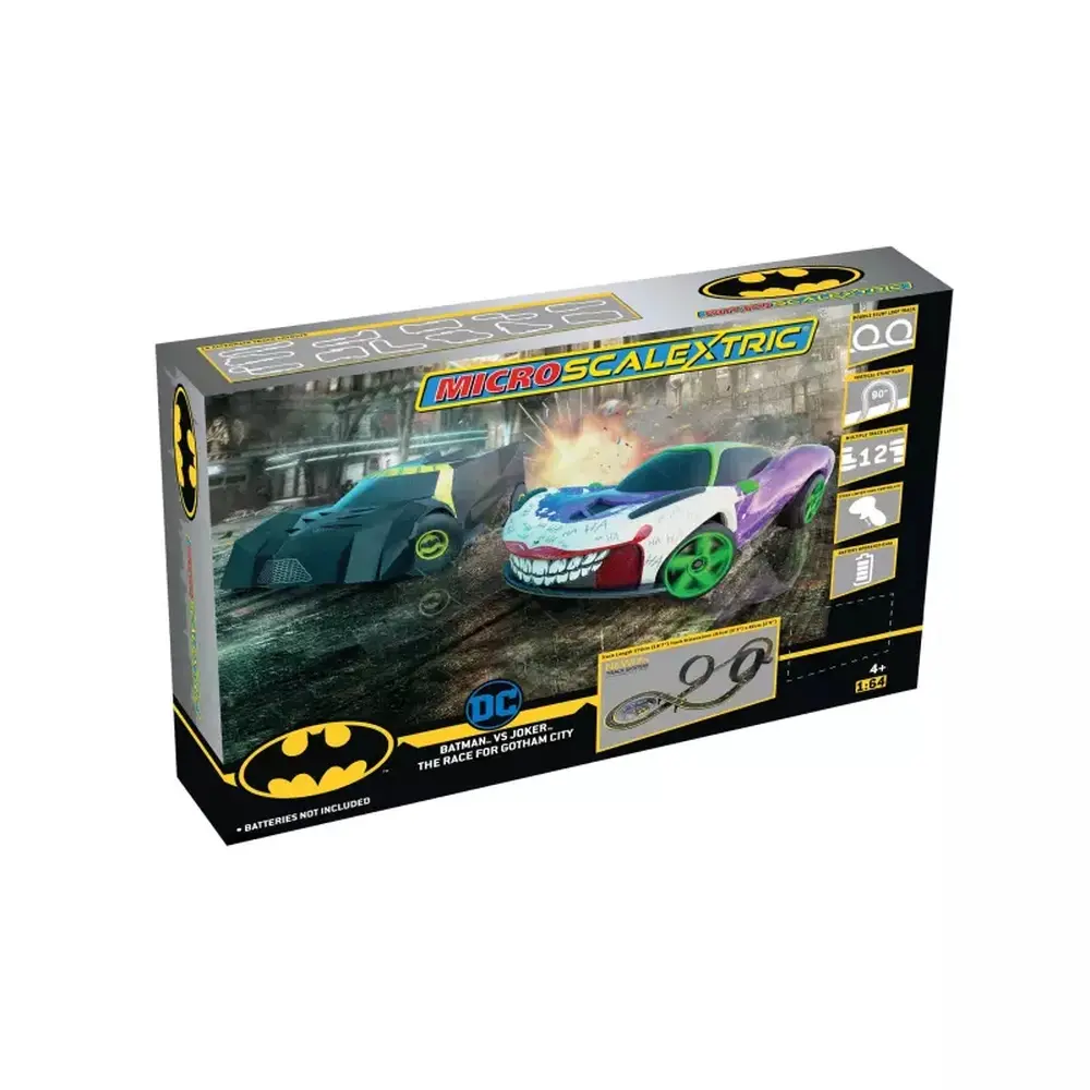 Coffret Batman vs Joker The Race For Gotham City - MICRO SCALEXTRIC G1177M - S 1/64 - Analogique