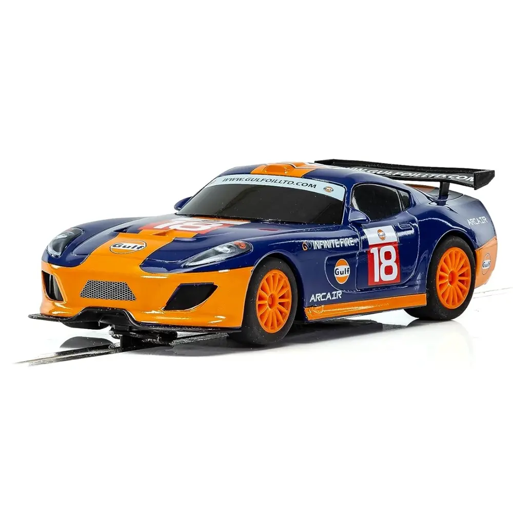 Voiture Team GT Gulf Bleu/orange - SCALEXTRIC C4091 - 1/32 - Analogique - Numéro 18