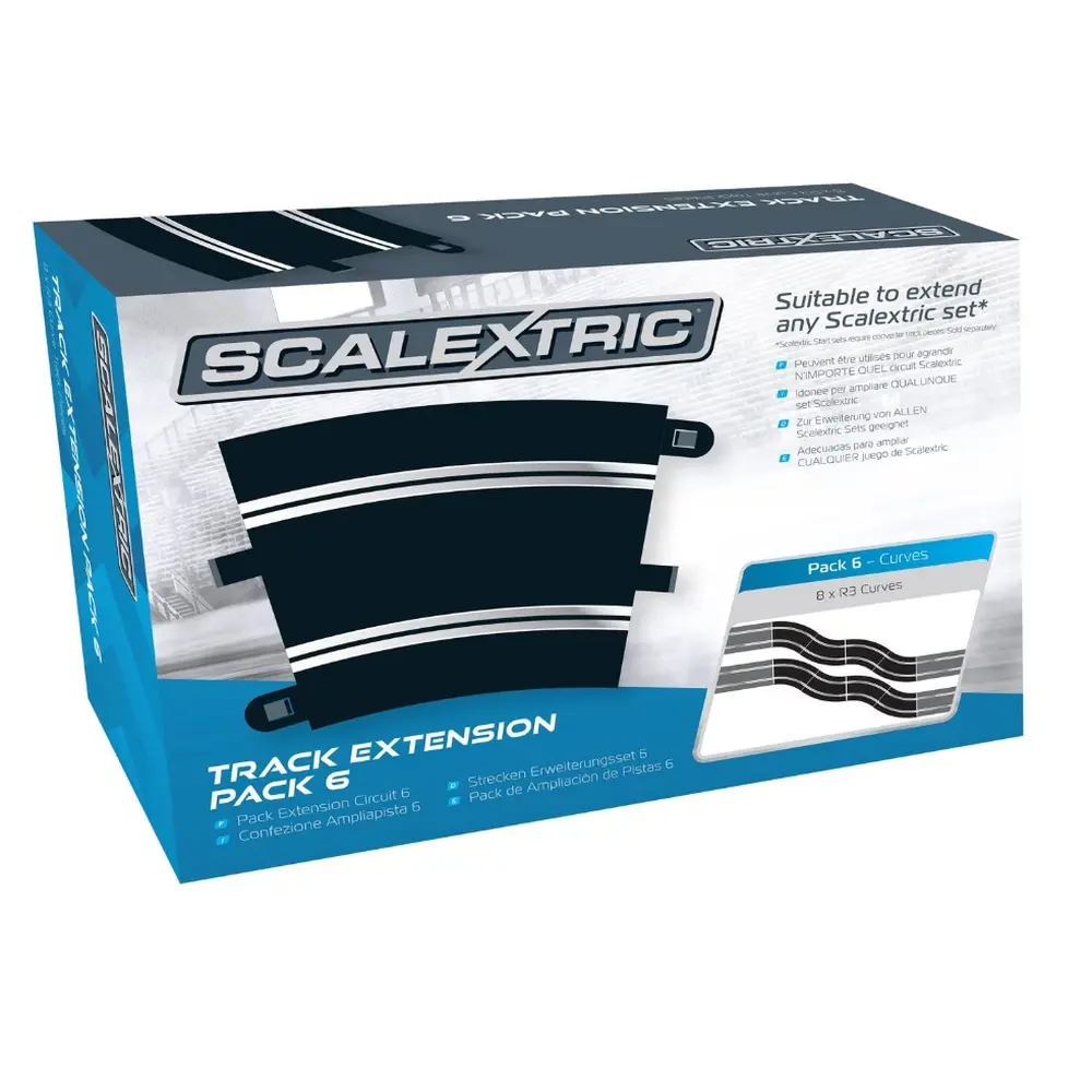 Pack d'extension 8 voies courbes - Scalextric C8196 - 1/32 - Rayon R2 - Angle 45°