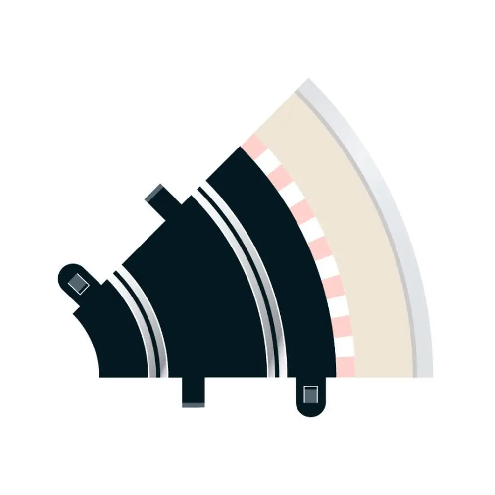 Lot de 2 Voies Courbes - Scalextric  C8202 - I 1/32