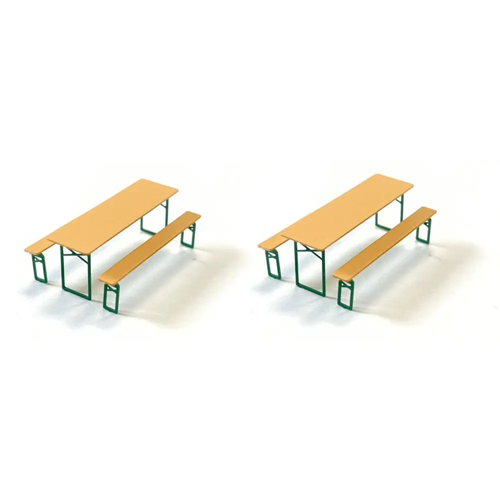 Tables et bancs pliables - 87TRAIN 221073 - HO 1/87