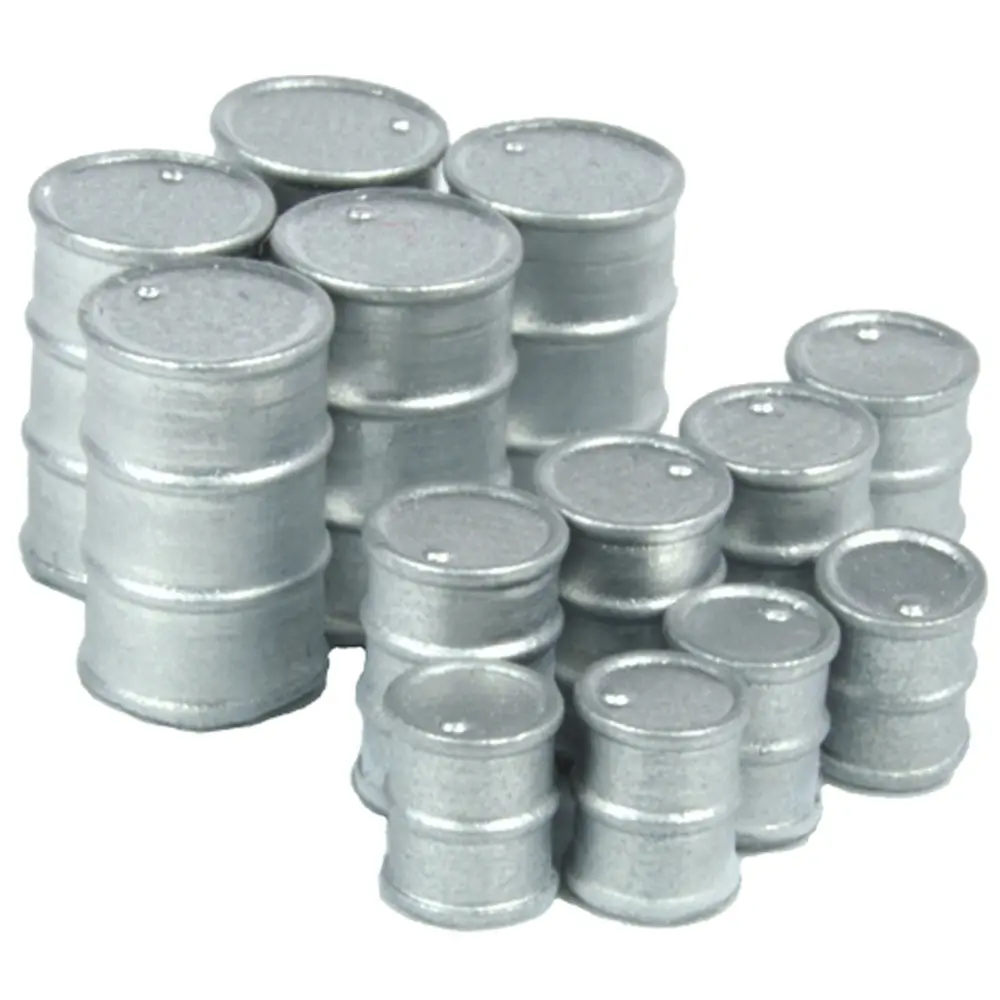 Fûts métalliques argent - 87TRAIN 22206 - HO 1/87