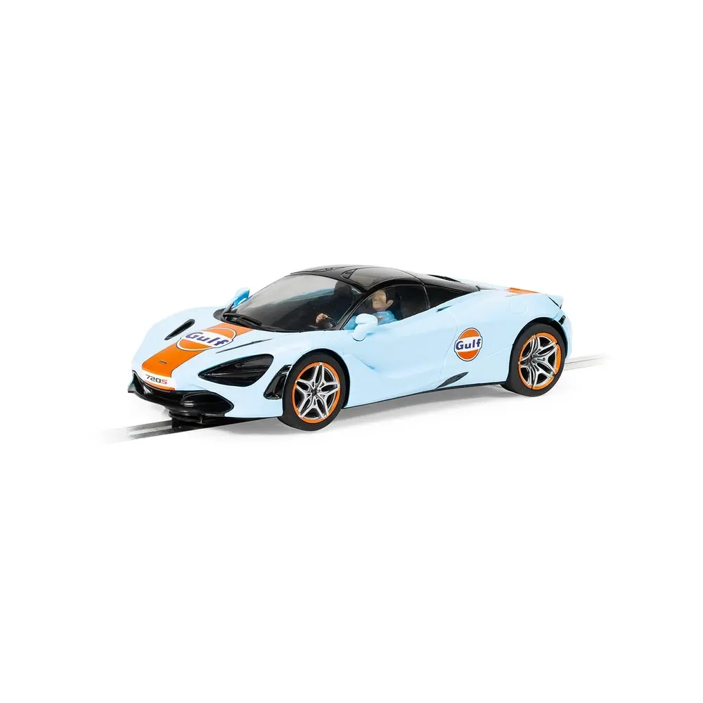 Voiture Analogique - McLaren 720S - Edition Gulf - Scalextric CH4394 - Super Slot - Echelle I 1/32