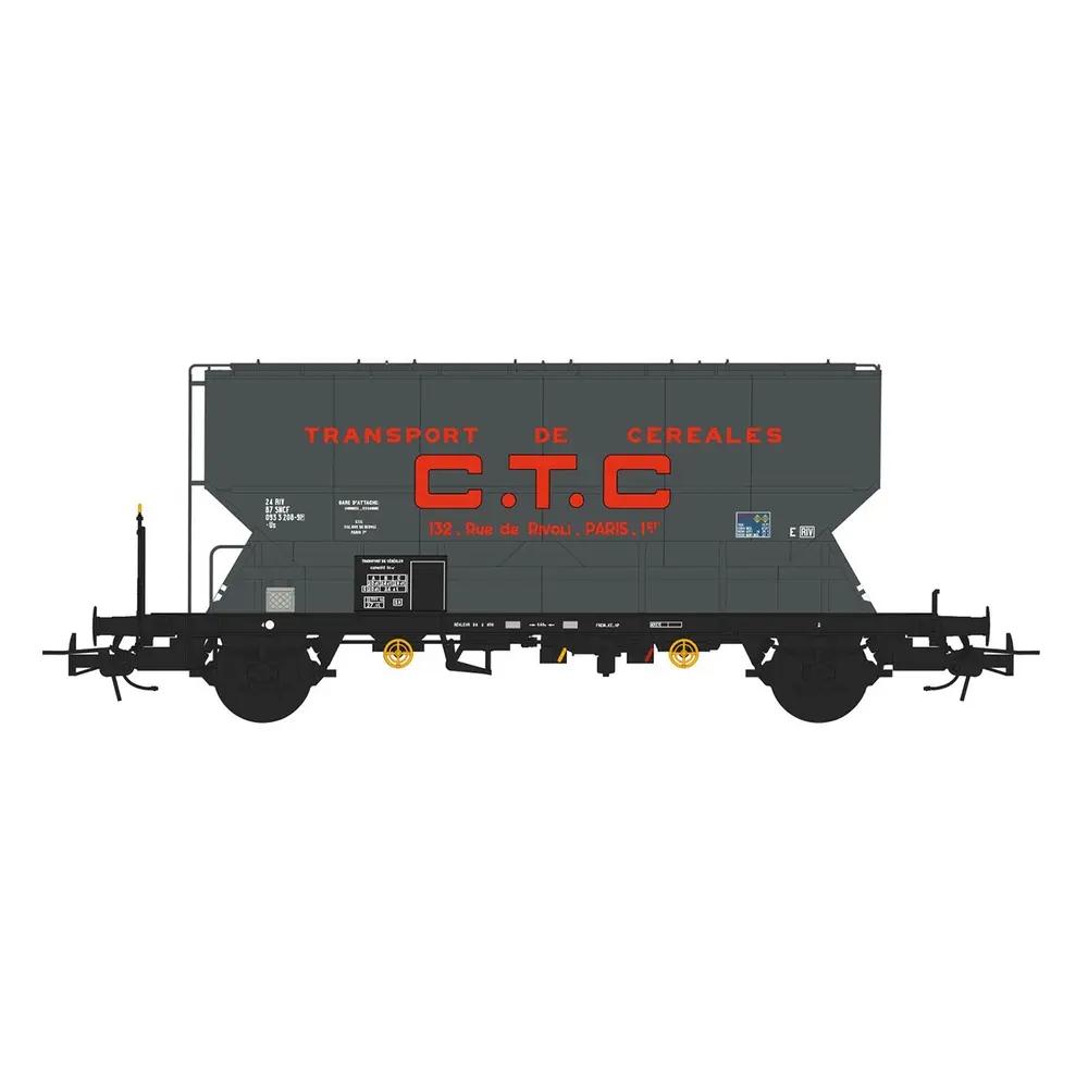Wagon céréalier CTC - Sudexpress SUD933208 - HO 1/87 - SNCF - EP III - 2R