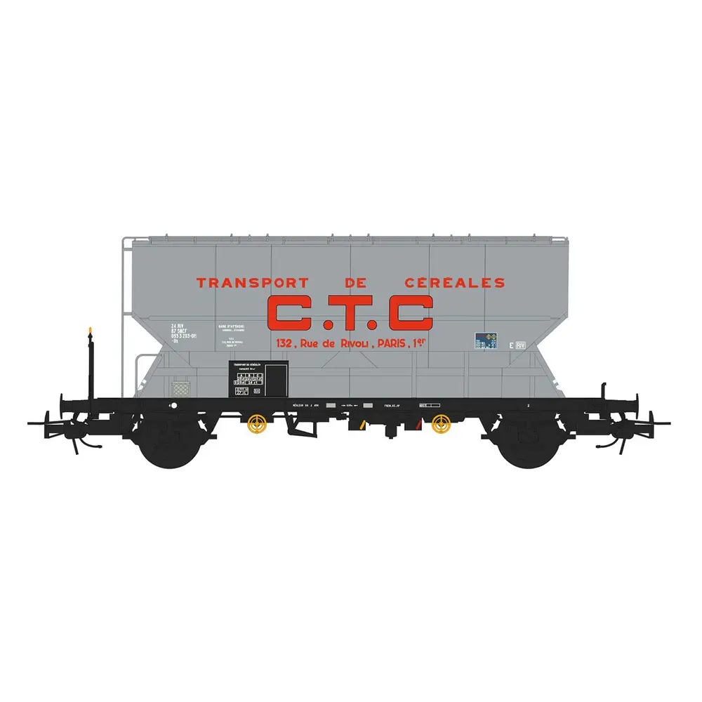 Wagon céréalier CTC - Sudexpress SUD933203 - HO 1/87 - SNCF - EP III - 2R