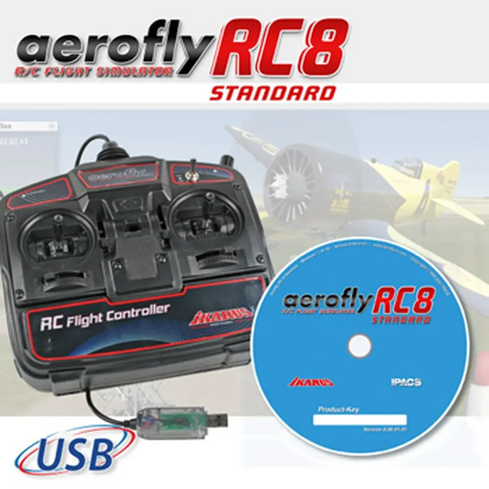 Simulateur Aerofly - RC8 Standard avec Commande - T2M Ikarus 3031050