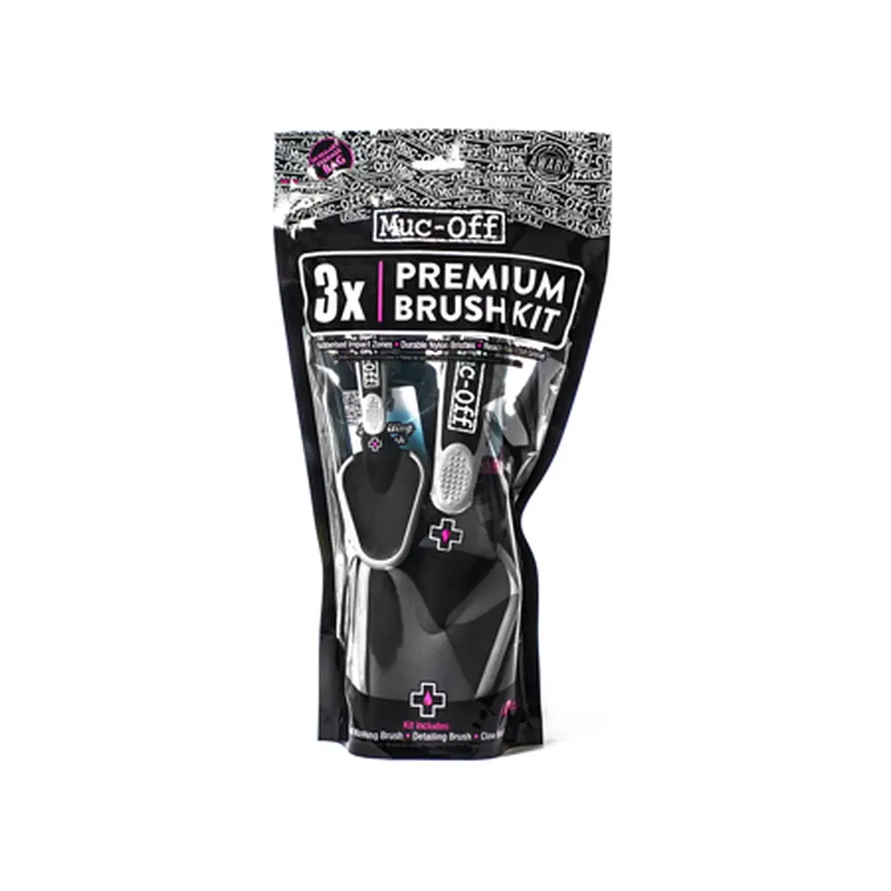 Set 3 Brosses Nettoyage - T2M / Muc-Off MCO220 - Toutes Echelles