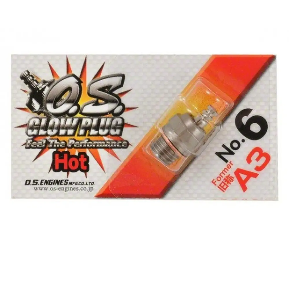 Bougie Numéro 6 type A3 - Chaude - O.S.Engines - T2M T71605300 - Toutes Echelles
