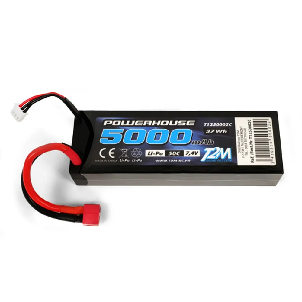 Accu LiPo 2S 7.4V 5000 mAh 50C - T2M 1350002C