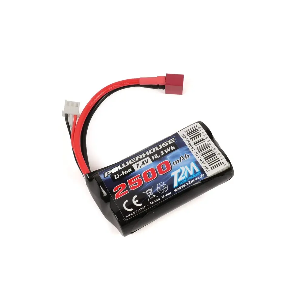 Accu Li-Ion 7.4V 2500mAh - T2M T4965/34N - Pour Pirate Buster T2M