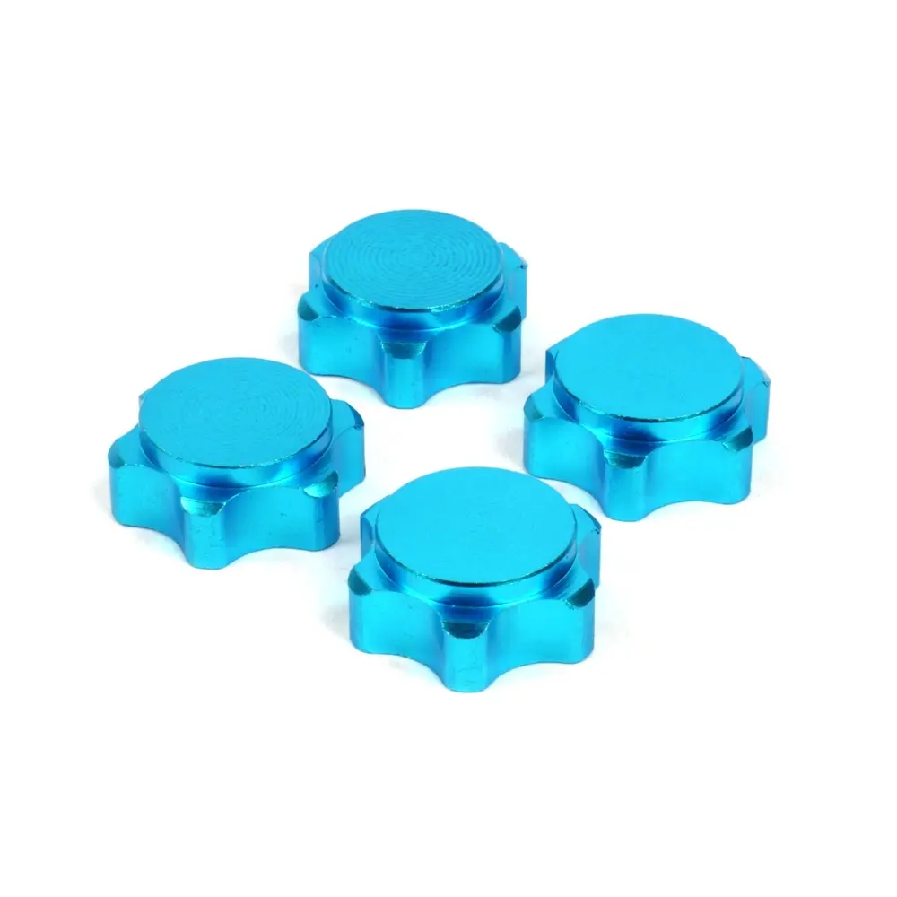 Pack de 4 Ecrous Alu - 17mm - Bleu - T2M 422623