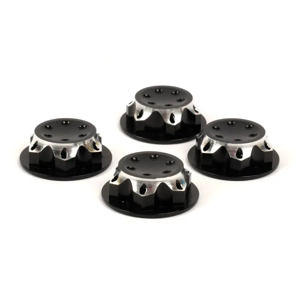 Pack de 4 Ecrous Borgne Alu - 17mm - Noir - T2M 422624N - 1/8