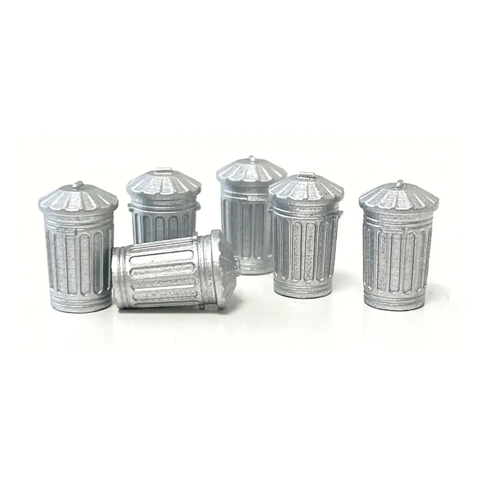 Poubelles galvanisées - 87TRAIN 221097 - HO 1/87