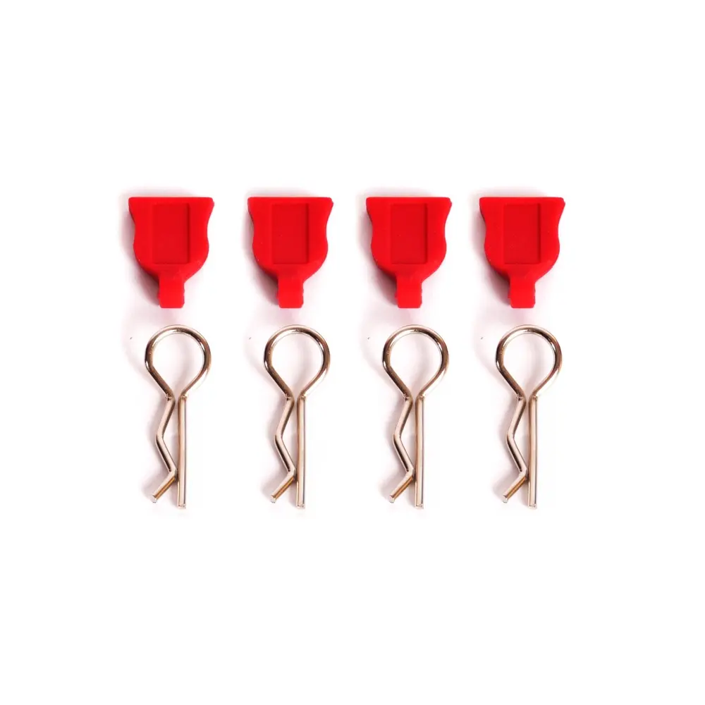 4 clips de carrosserie safety rouge - T2M T422670R - 1/10