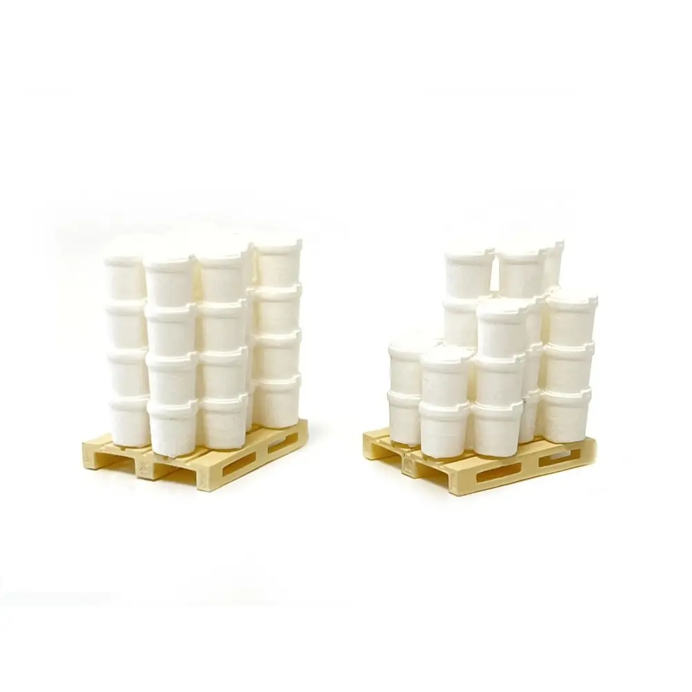 Seaux de peinture en plastique sur palette - 87TRAIN 221110 - HO 1/87