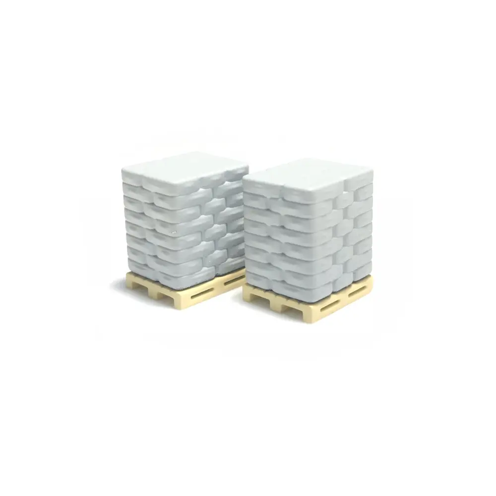2 palettes avec sacs de ciment - 87Train 221006 - HO 1/87