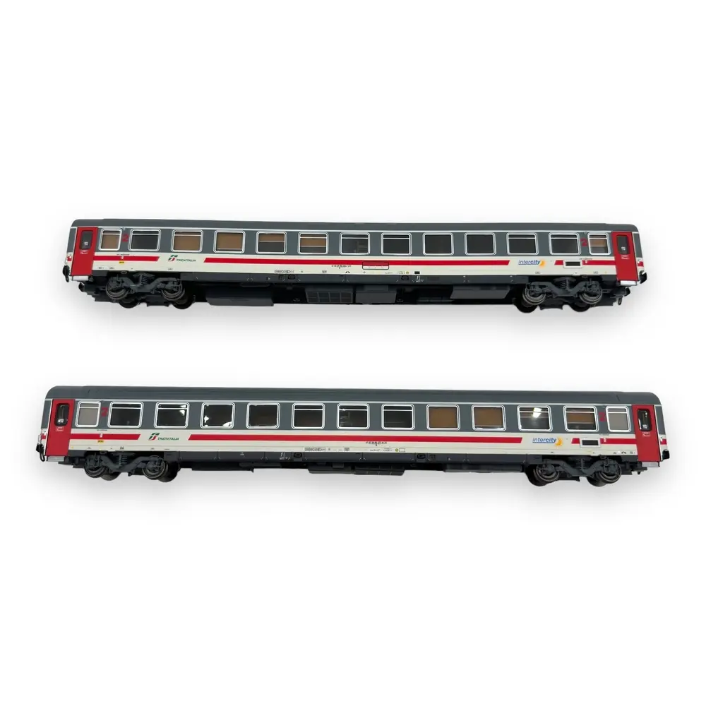 Set de 2 voitures voyageurs Trenitalia ''Intercity Day'' - Acme 70114 - HO 1/87 - FS - Ep VI - 2R