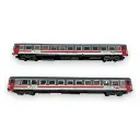 Set de 2 voitures voyageurs Trenitalia ''Intercity Day'' - Acme 70114 - HO 1/87 - FS - Ep VI - 2R