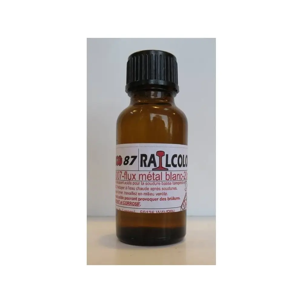 Flux décapant spécial métal blanc de 20 ml avec pinceau applicateur