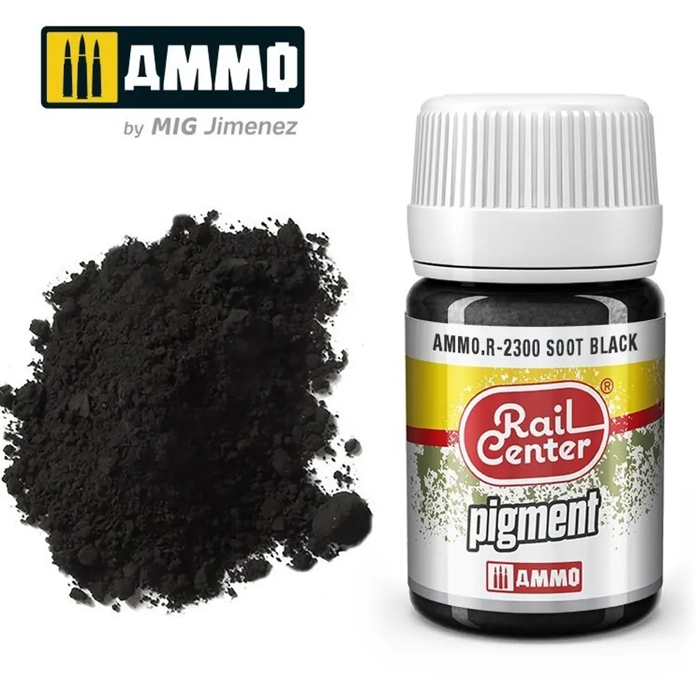 Pigment Rail Center Suie Noir R-2300 - AMMO 4602300 - 35ml