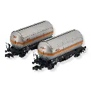 Lot 2 wagons-citernes SNCF «SATI / UCB» argent Arnold HN6479 SNCF N 1/160 EP IV
