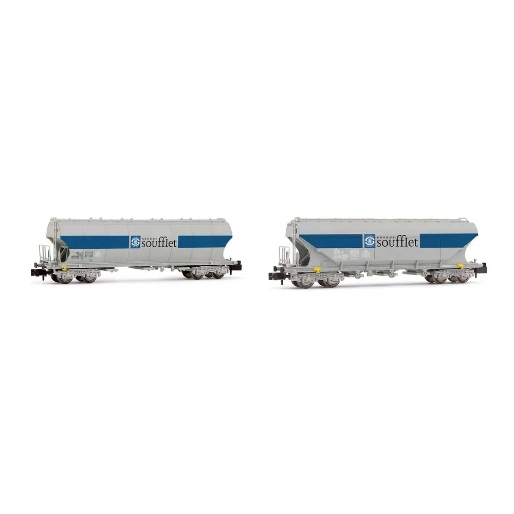 Set 2 wagons trémies Arnold HN6510 UAGPPS - N 1/160 - SNCF - EP V / VI