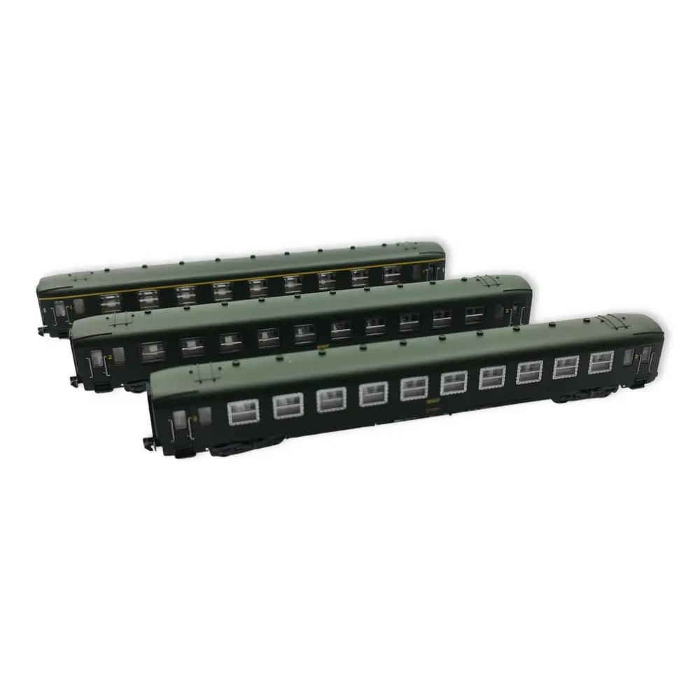 Set 3 voitures voyageurs DEV AO Arnold HN4385 - N 1/160 - SNCF - EP IV