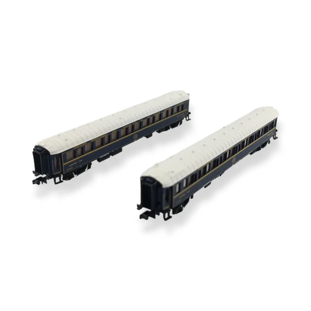 Set de 2 voitures lits type LX Simplon Orient Express - Arnold HN4400 - N 1/160 - CIWL - Ep IV/V - 2R