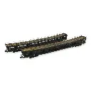 Set 2 wagons porte-autos DD DEV 66 Arnold HN4412 - N 1/160 - SNCF - EP V