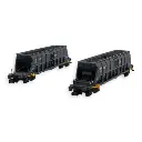 Set 2 wagons trémies Faoos Arnold "S.G.W." HN6548 SCNF - N 1/160 - EP IV