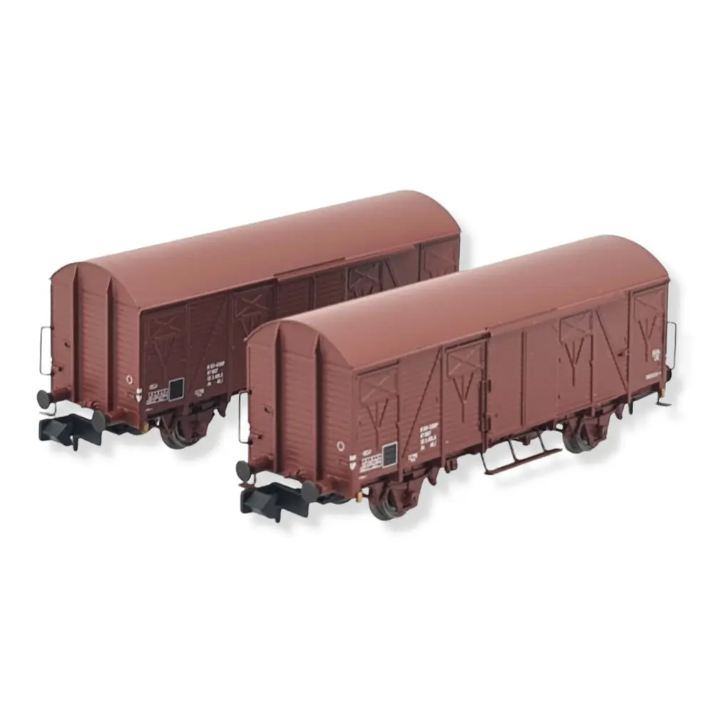 Set 2 wagons couverts  G4 ARNOLD HN6515 - SNCF - N 1/160 - EP IV