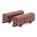 Set 2 wagons couverts  G4 ARNOLD HN6515 - SNCF - N 1/160 - EP IV