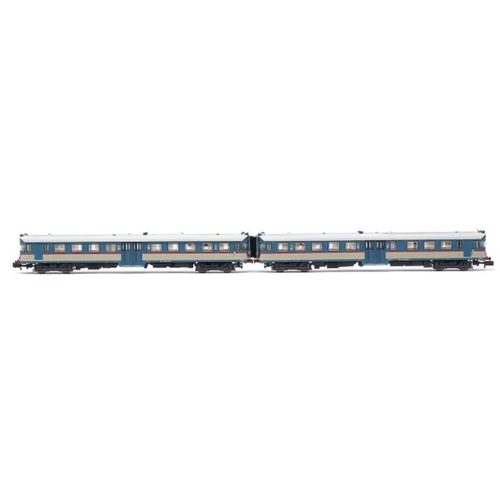 Set de 2 autorails diesels ALn 668 série 3100, livrée original bleue/beige, verre bombés - Arnold HN2569 - N 1/160 - FS - Ep IV - Analogique - 2R