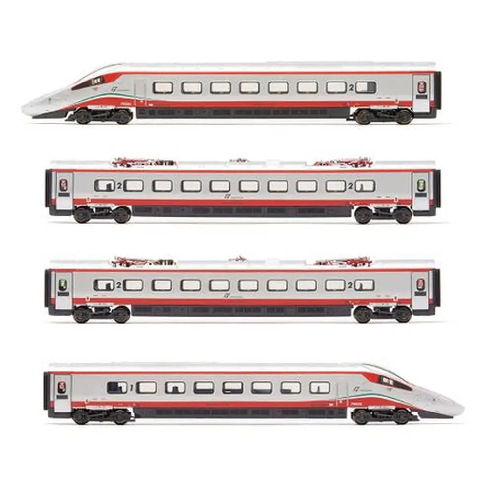 Set de 4 unités, autorails électriques ETR 610, « ECE Milano – Frankfurt », livrée « Frecciargento » - Arnold HN2577S - N 1/160 - FS - Ep VI - Digital sound - 2R