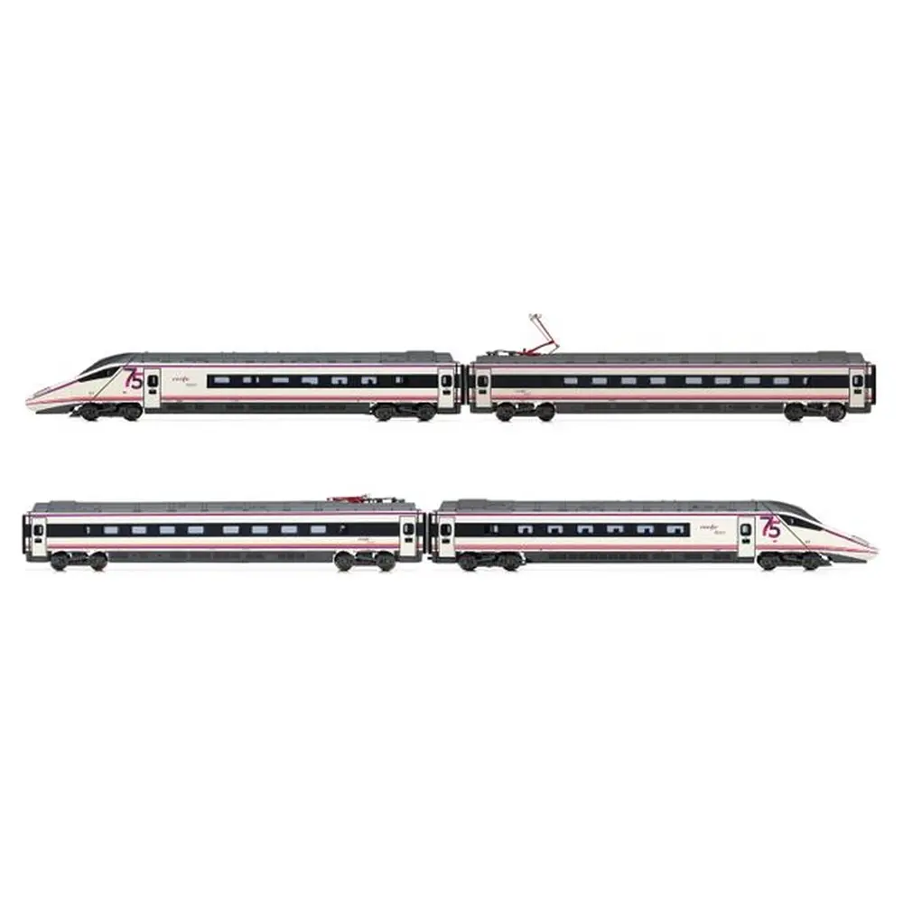 Set de 4 unités, autorails électriques S-114, livrée « 75 ans RENFE » - Arnold HN2578 - N 1/160 - RENFE - Ep VI - Analogique - 2R