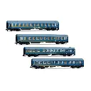 Coffret 4 voitures OSShD Type B « Touristen-Express » livrée bleue - Arnold HN4420 - N 1/160 - DR - Ep III - 2R