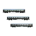 Lot de 3 voitures OSShD type B - Arnold HN4421 - N 1/160 - DB - EP III