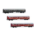 Coffret 3 voitures OSShD Type B « Spree-Alpen-Express » livrée verte et rouge - Arnold HN4423 - N 1/160 - DR - Ep IV - 2R