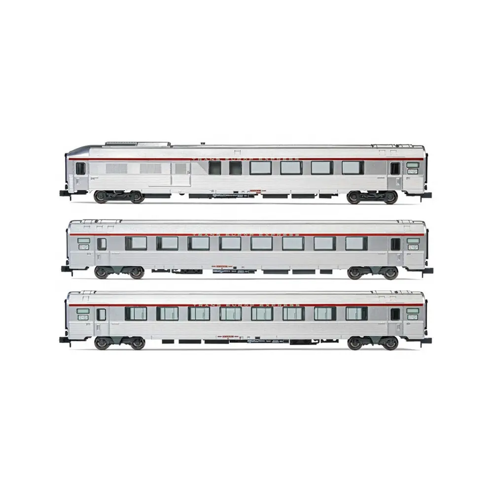 Set de 3 voitures voyageurs TEE "Cisalpin" - Arnold HN4441 - N 1/160 - SNCF - Ep IV - 2R