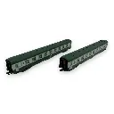 Set de 2 voitures DEV AO B9  - Arnold HN4448 - N 1/160 - SNCF - Ep IV - 2R