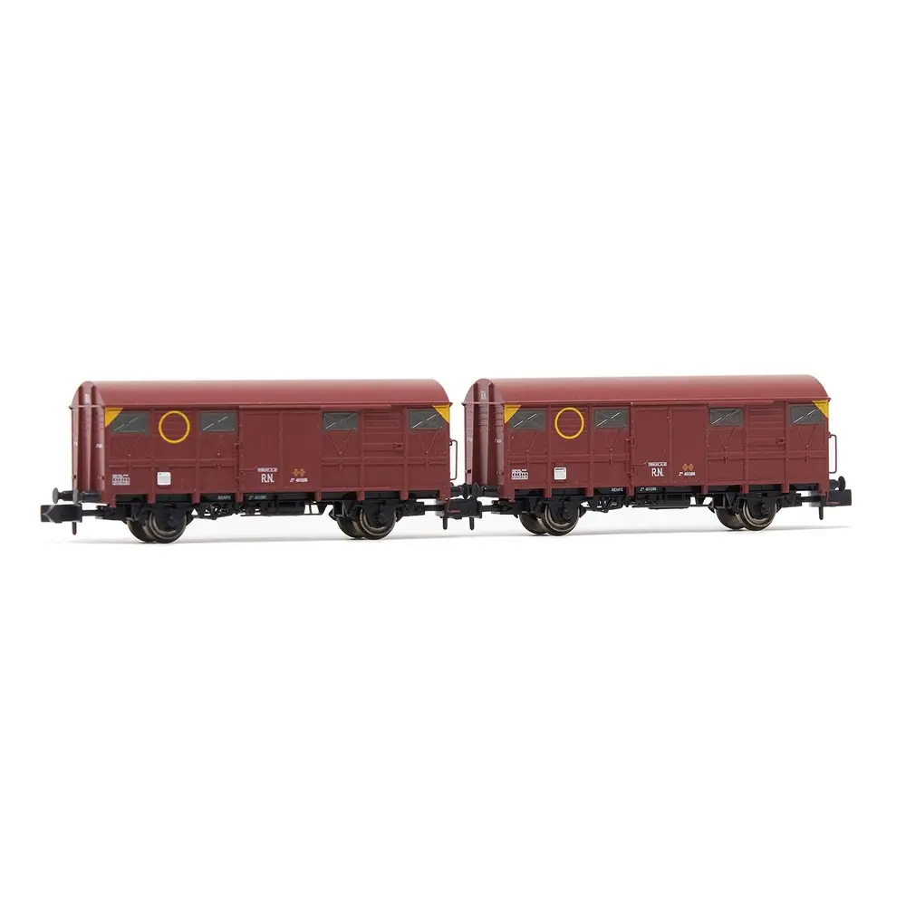 Coffret de 2 wagons couverts J2 - Arnold HN6575 - N 1/160 - RENFE - EP III-IV