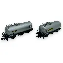 Coffret de 2 wagons citernes à 3 essieux "Algeco" - Arnold HN6607 - N 1/160 - SNCF - Ep III - 2R