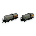 Coffret de 2 wagons citernes à 3 essieux Uh "Shell" - Arnold HN6609 - N 1/160 - SNCF - Ep IV - 2R