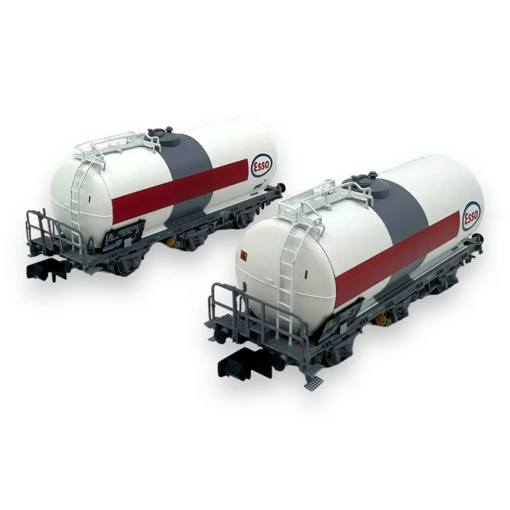 Set de 2 wagons citernes à 3 essieux "ESSO" - Arnold HN6610 - N 1/160 - SNCF - Ep IV/V - 2R