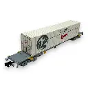 Wagon porte conteneur Sgss GEODIS - Arnold HN6649 - N 1/160 - SNCF - Ep V