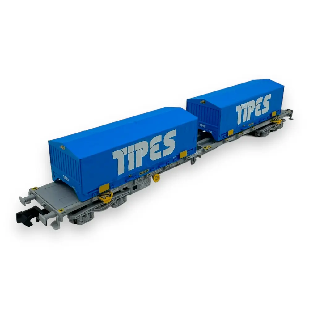 Wagon porte conteneur Sgss "TIPES" - Arnold HN6650 - N 1/160 - SNCF - Ep V