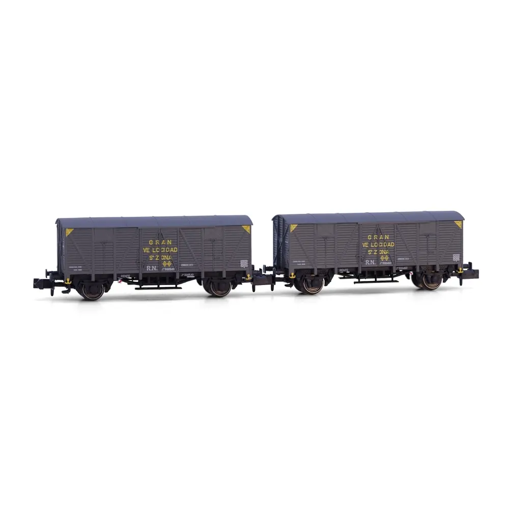 Coffret de 2 wagons couvert "Gran Velocidad" - Arnold HN6660 - N 1/160 - RENFE - EP III
