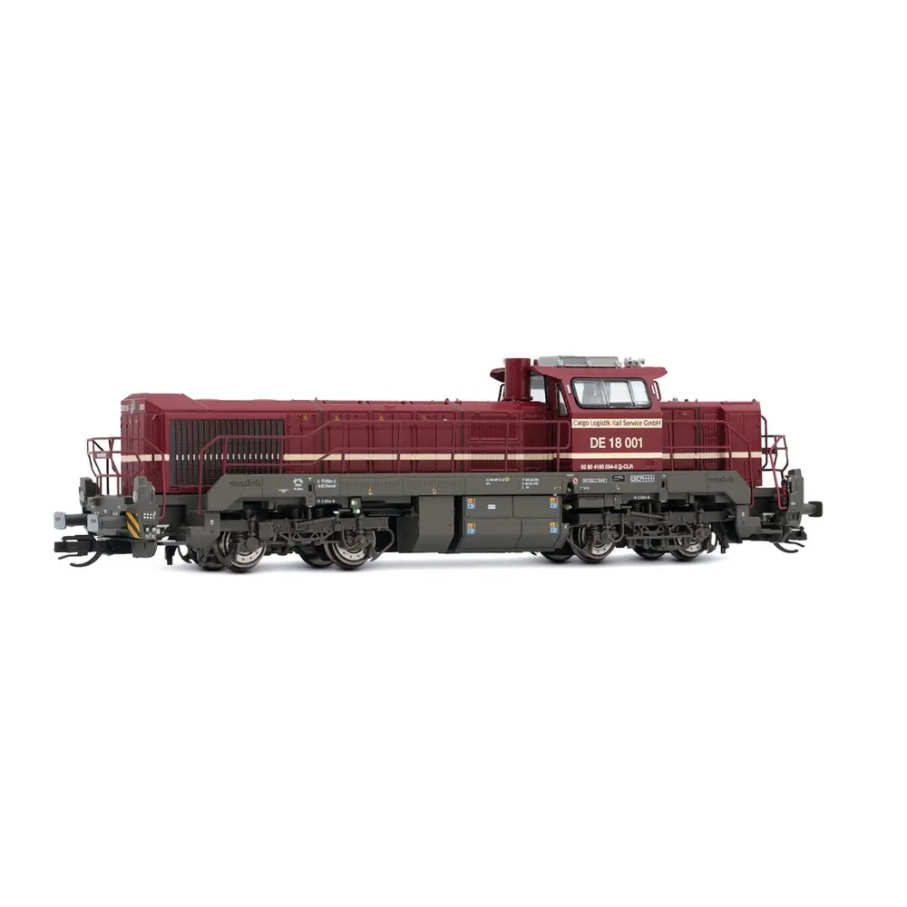 Locomotive diesel DE 18 001, livrée rouge - Arnold HN9057 - TT 1/120 - Cargo Logistik Rail Service - Ep VI - Analogique - 2R