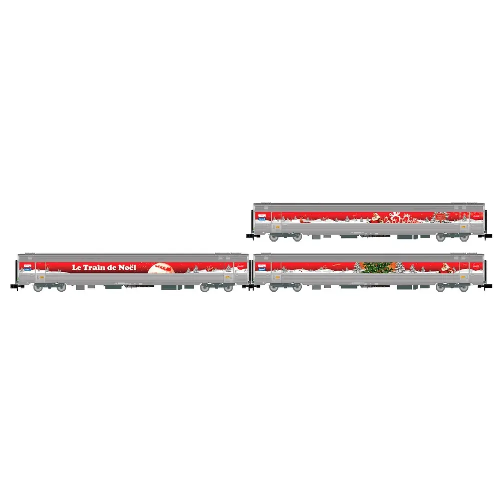 Coffret de 3 voitures TEE "Mistral" - Arnold HN4473 - SNCF - N 1/160 - EP IV - 2R